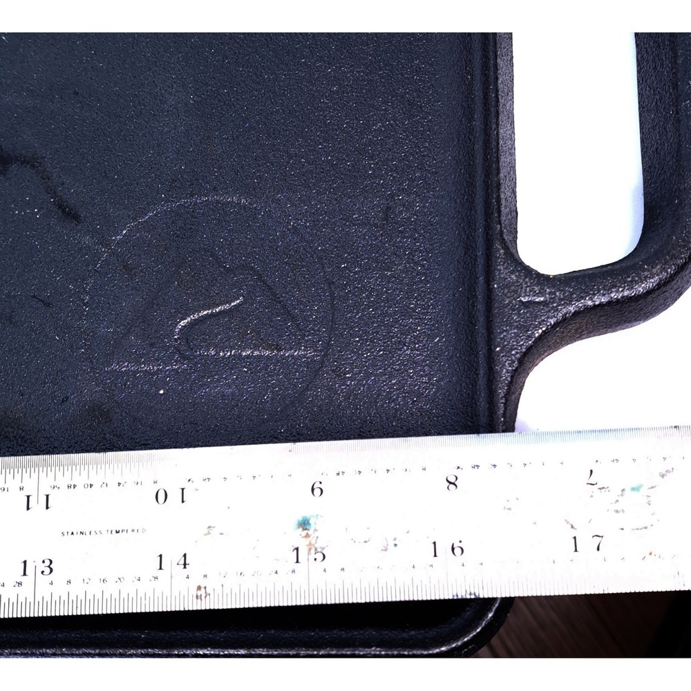 Ozark Trail Reversible Grill Griddle Unisex 20x9.5 Black Cast Iron Cookware New - Picture 7 of 11